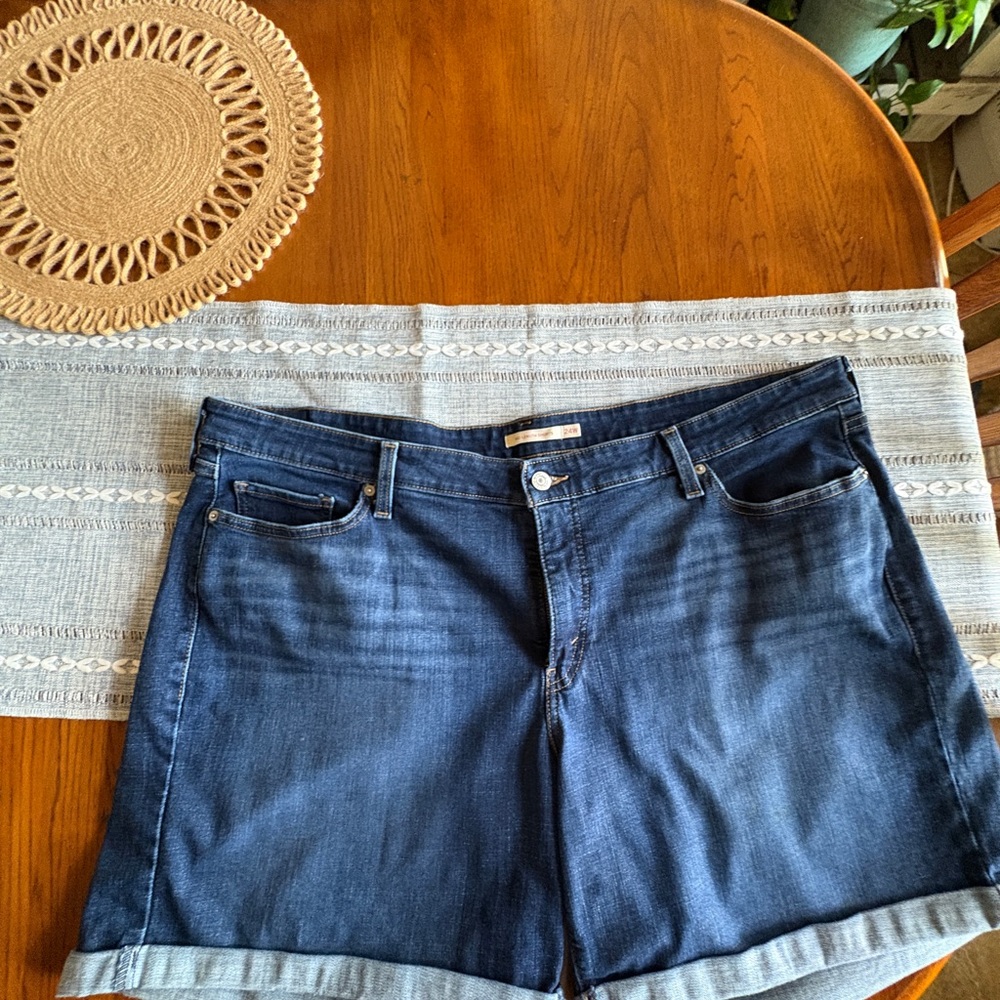 Levi's Blue Jean Shorts Classic Mid-Length